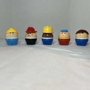 Little Tikes Toddle Tots LOT 7 Figure‎ Girl/ Boy hat/ Construction/Fireman